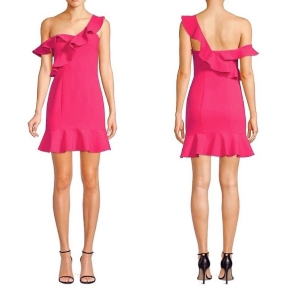 Likely Norvina Ruffle Asymmetrical One Shoulder Mini Dress - Picture 3 of 9